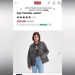 Levi’s Dad Trucker Jacket - faded black